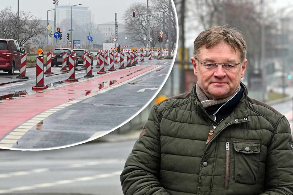 Haufenweise Warnbaken: So teuer ist der Schilderwald an der Carolabrücke