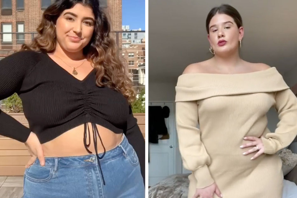 Both TikTok users have had their videos flagged and removed for nudity.