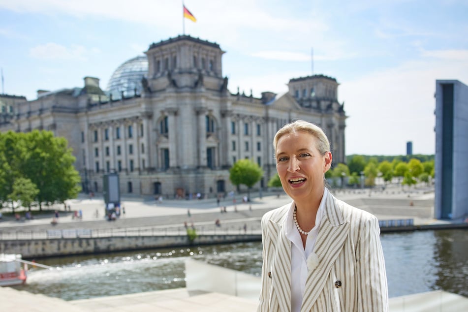 AfD-Chefin Alice Weidel (46) wurde beim ARD-"Sommerinterview" übertönt.