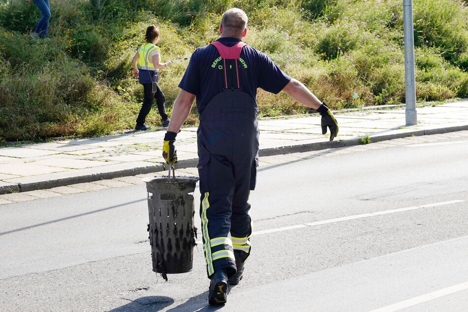 Im Juli 2021 rettete die Feuerwehr Entenküken an der Augustusburger Straße.
