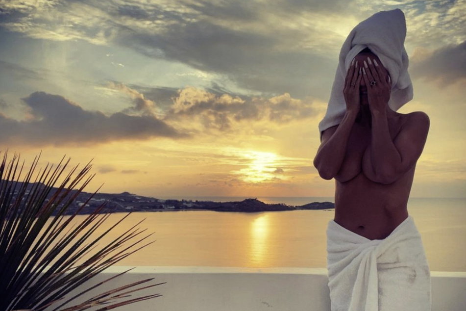 Heidi Klum: Pralle Aussichten: Wer stiehlt denn hier dem Sonnenaufgang die Show?