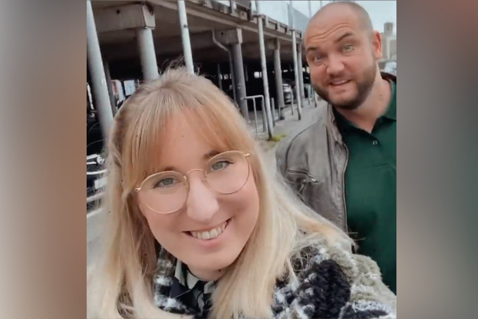 Philipp (34) und Melissa (28) auf dem Weg zu den Dreharbeiten.