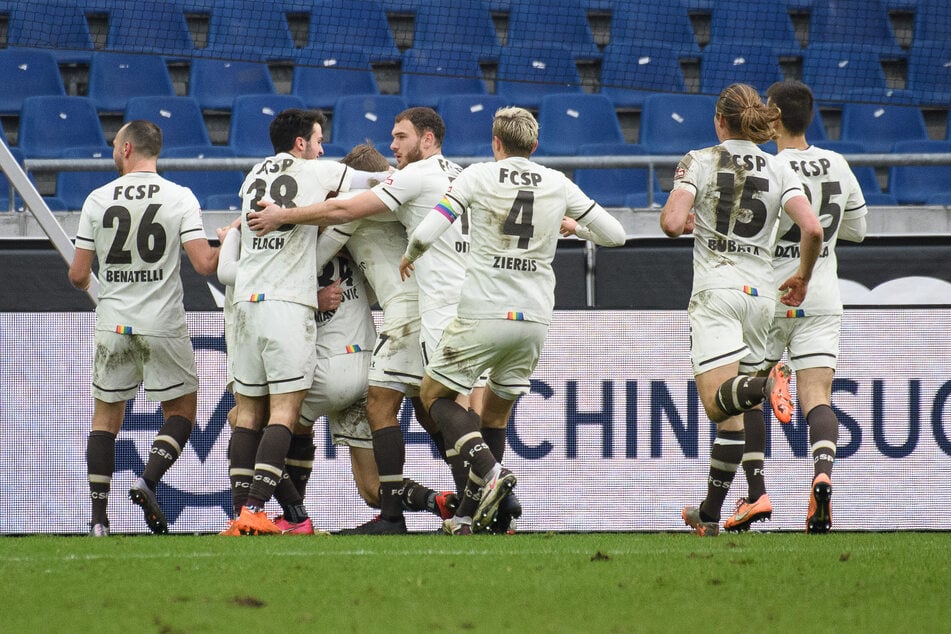 Großer Jubel beim Spiel gegen Hannover.