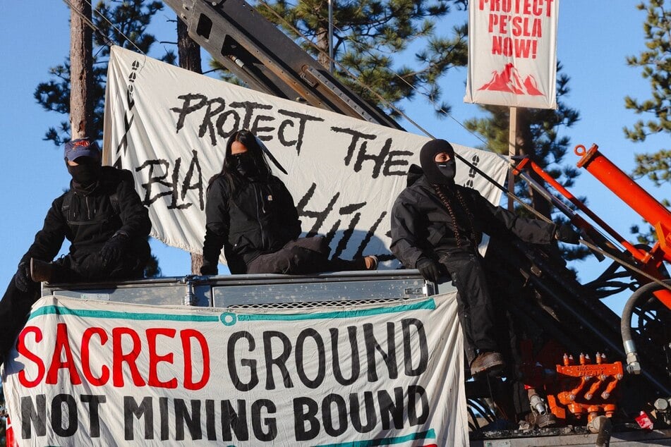 Indigenous land protectors resist the Rochford Mineral Exploratory Drilling Project in the Black Hills.