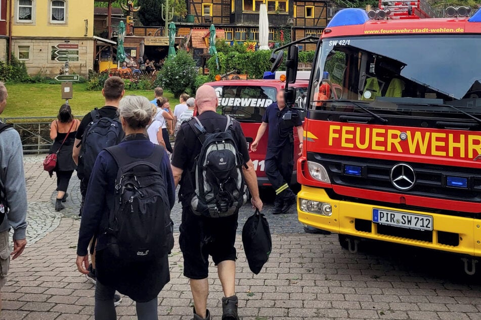 Besucher und Mitarbeiter der Felsenbühne wurden evakuiert.
