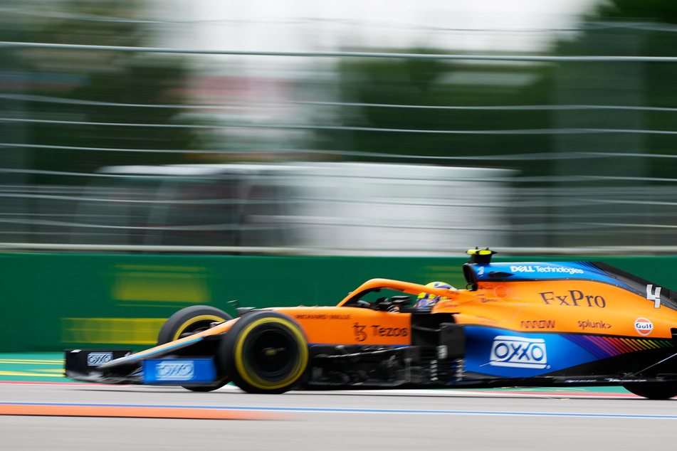 Lando Norris (21, McLaren) führte den Großteil des Rennens. Am Ende ging seine Strategie aber nicht auf.
