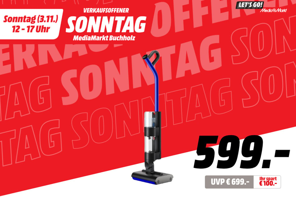 Dyson-Nasssauger für 599 statt 699 Euro.