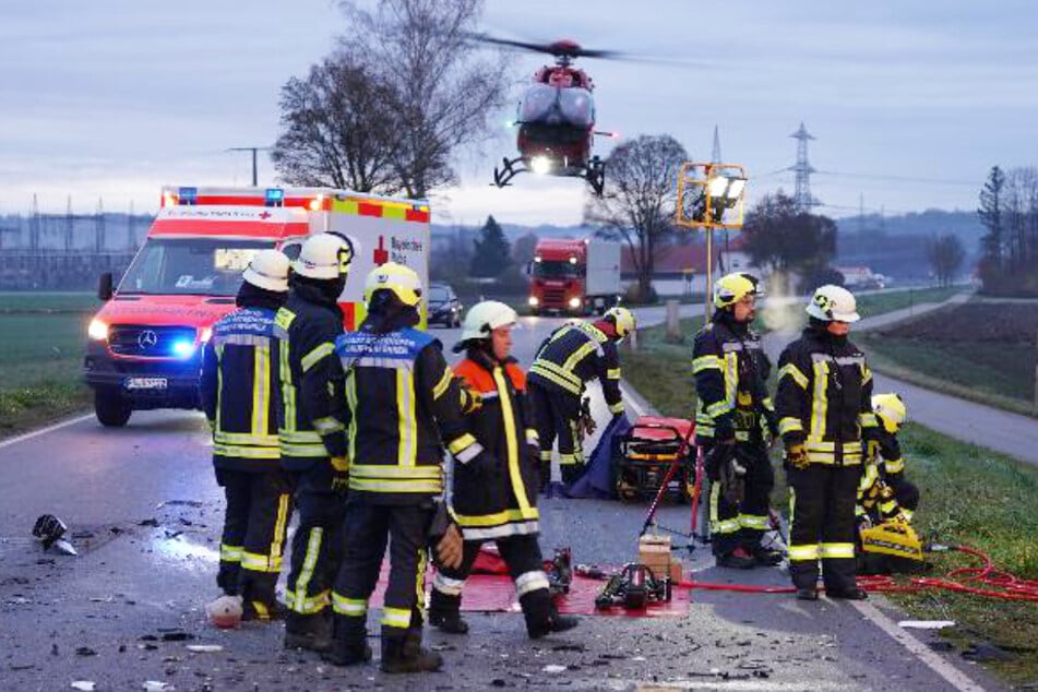 Unter anderem war ein Hubschrauber vor Ort im Einsatz.