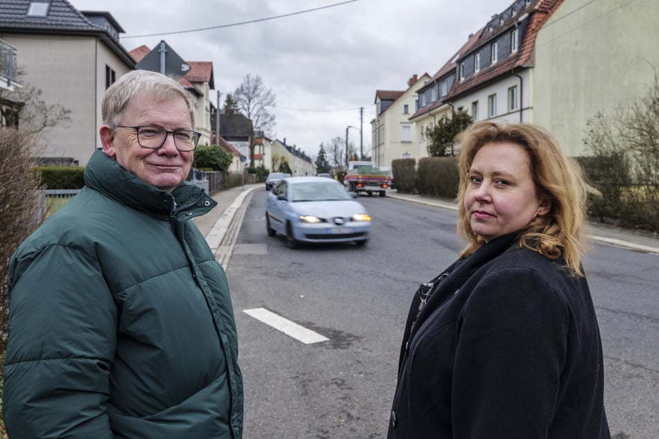 Gemeinsam für die Bürger: Die Stadträte Dietmar Berger (73, Linke) und Solveig Kempe (42, CDU) setzten sich für einen Verkehrsversuch ein.