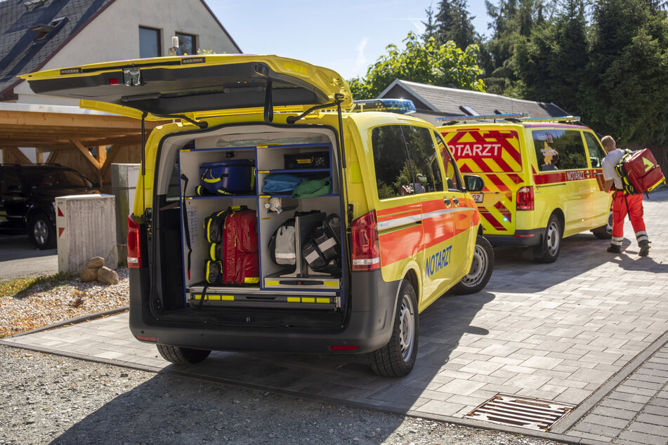 Notarzt-Einsatz in Lugau im Erzgebirge.