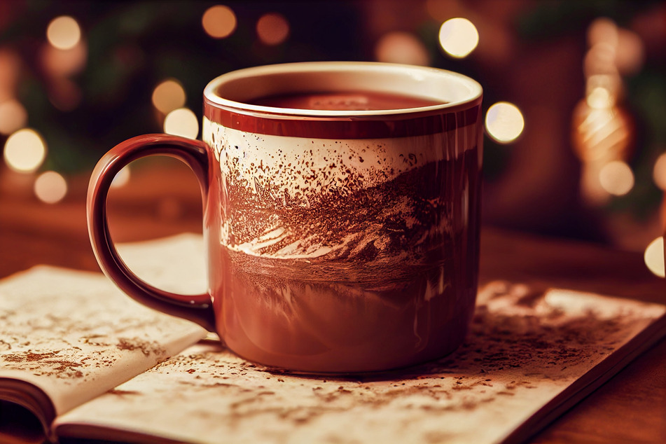 The best time to drink a cup of hot chocolate is when it's cold outside.