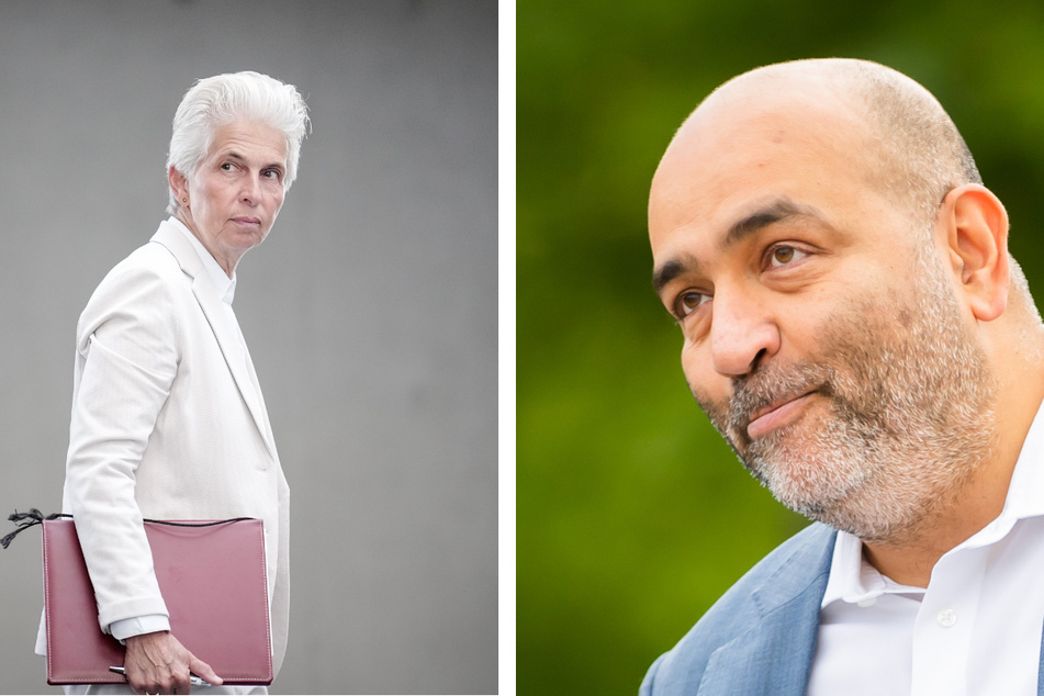 Die Vorsitzende des Verteidigungsausschusses, Marie-Agnes Strack-Zimmermann (64, FDP) und Grünen-Chef Omid Nouriour (47, rechts) machen sich für Waffenlieferungen an die Ukraine stark.