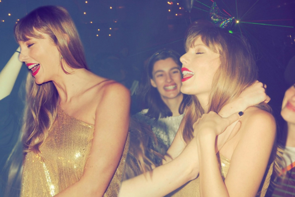 Taylor Swift celebrated her birthday wearing a sequin gold dress that has fans talking.