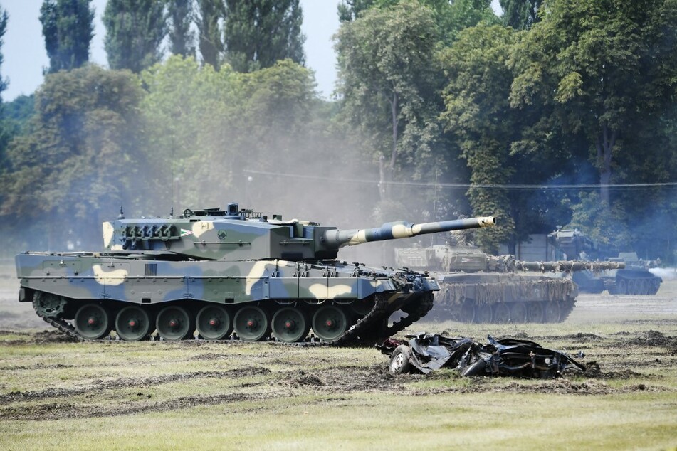 Ein Kampfpanzer Leopard 2.