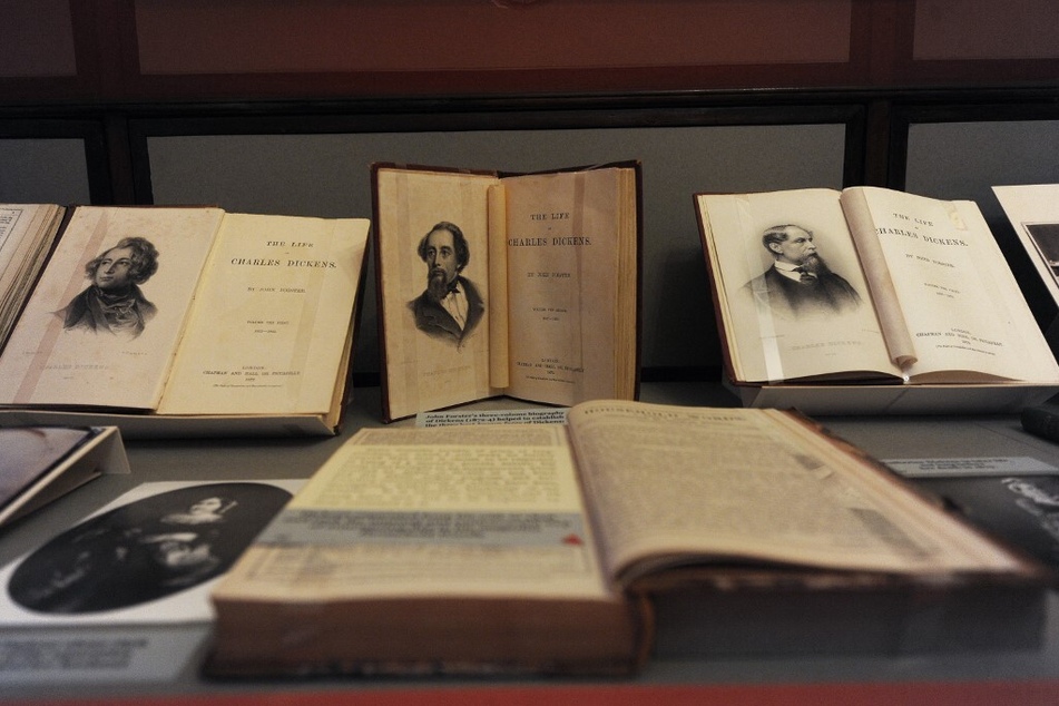 Early editions of Charles Dickens' novels are on display at the Charles Dickens Museum in London.