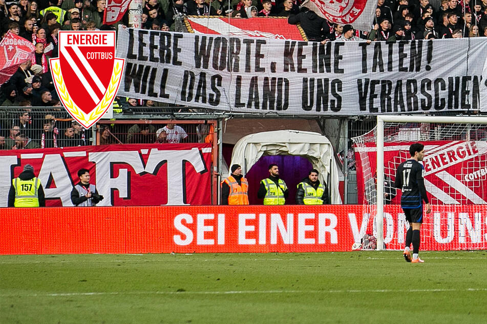 Kein Geld, kein Stadion, keine 2. Liga: Cottbus-Fans schießen gegen Landesregierung