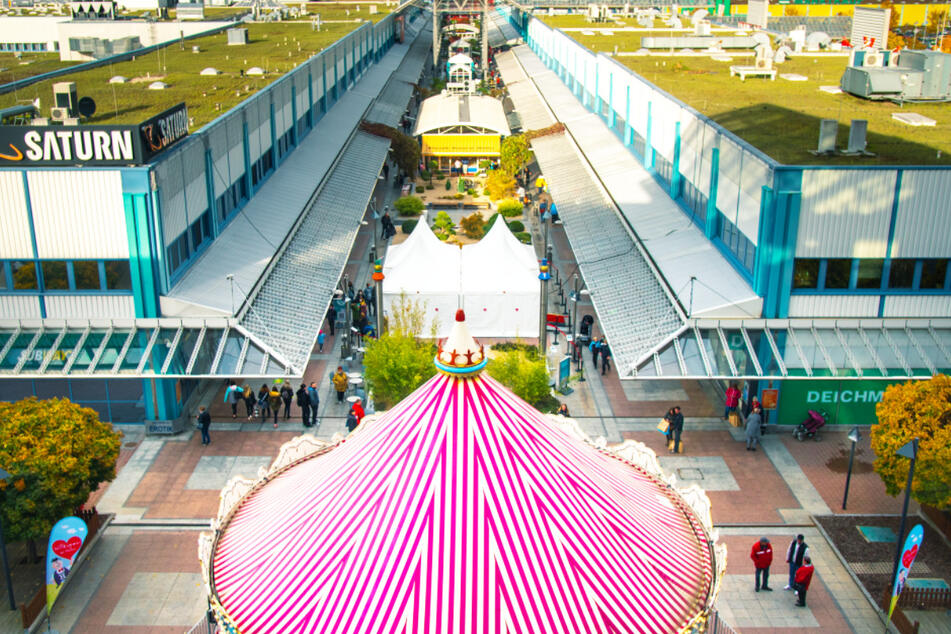 Das große Chemnitz Center direkt an der Autobahn A4.