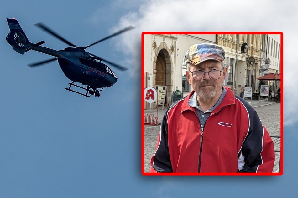 Mit einem Hubschrauber hat die Polizei bereits nach dem vermissten Günter P. (73) aus Pirna gesucht, bislang jedoch erfolglos.