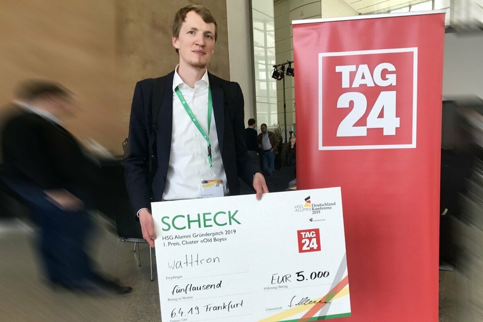 Hier einer der Gewinner im vergangenen Jahr: Sieger "watttron" mit CEO Marcus Stein.