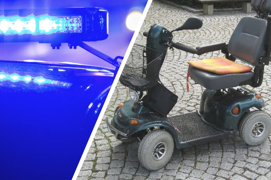 Krankenfahrstuhl kippt bei Unfall um: ein Schwerverletzter in Sachsen