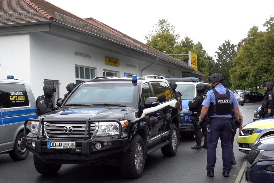 Die Polizei rückte mit zahlreichen Kräften an.