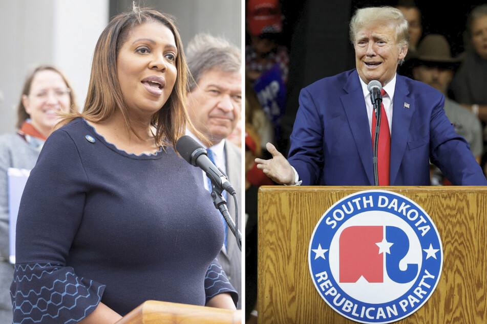 New York Attorney General Letitia James (l.) claims Donald Trump overvalued his assets by between $1.9 billion and $3.6 billion per year.