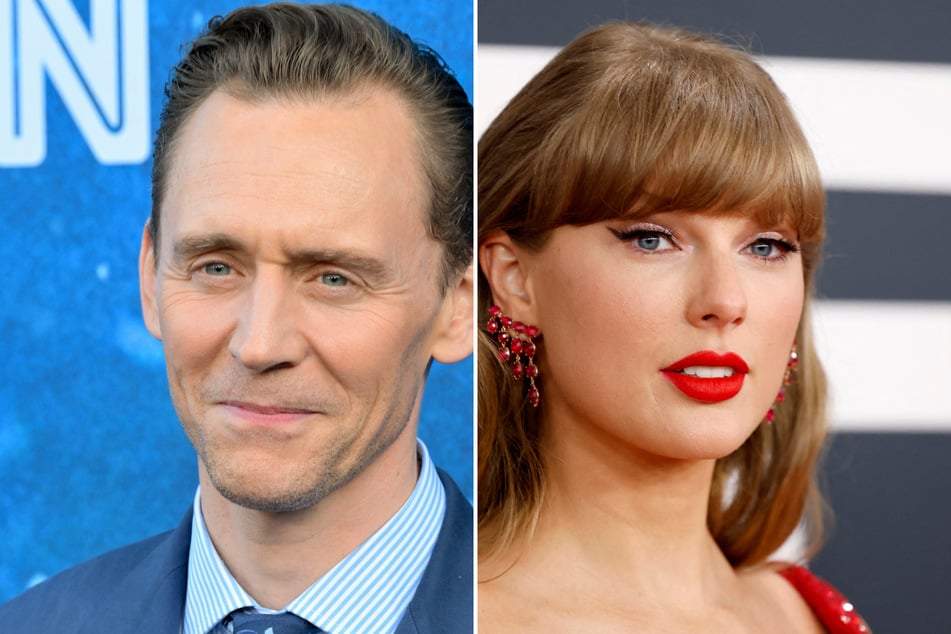Tom Hiddleston (l.) appeared a bit flustered when his ex, Taylor Swift, was brought up in a new interview.