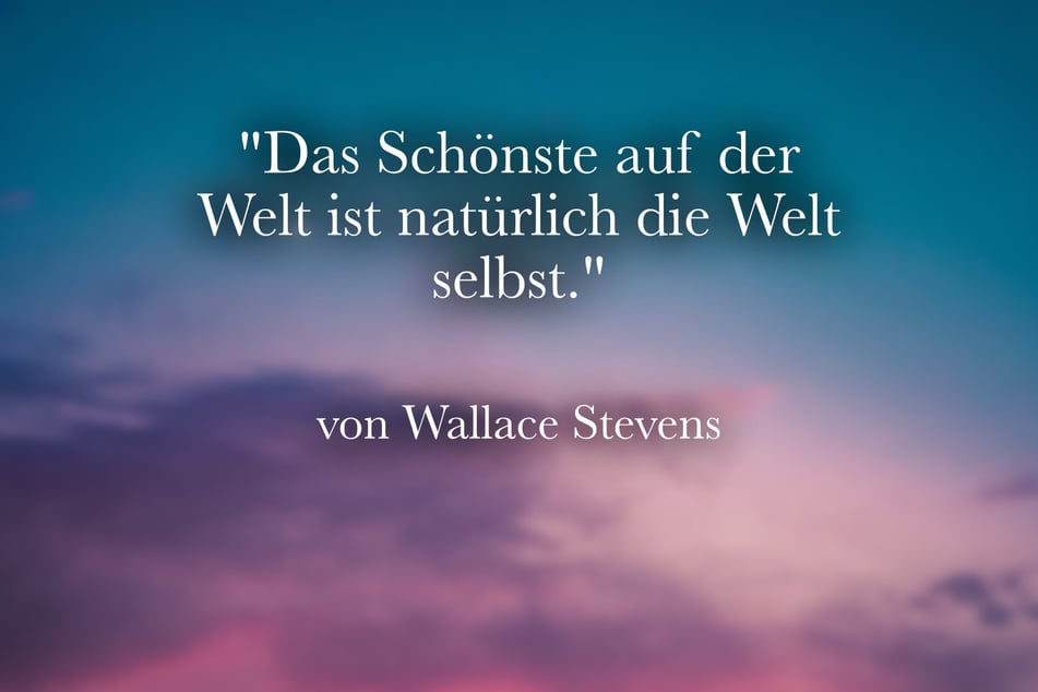 Ein schönes Zitat zum Reisen ist das von Wallace Stevens.
