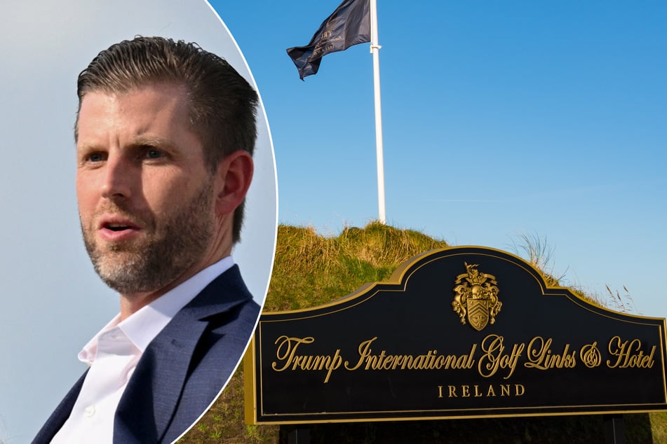 Protestors target Trump's Ireland golf course as son Eric visits Scotland