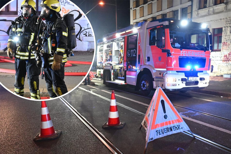 Leipzig: Feuerwehreinsatz im Leipziger Osten: Starker Rauch kommt aus Mehrfamilienhaus
