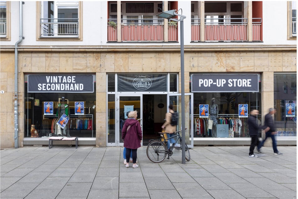 Brachte Leben in die Wallstraße: Der Leipziger Second-Hand-Laden "Lisbeth's Erben" war etwa zwei Monate in Dresden.