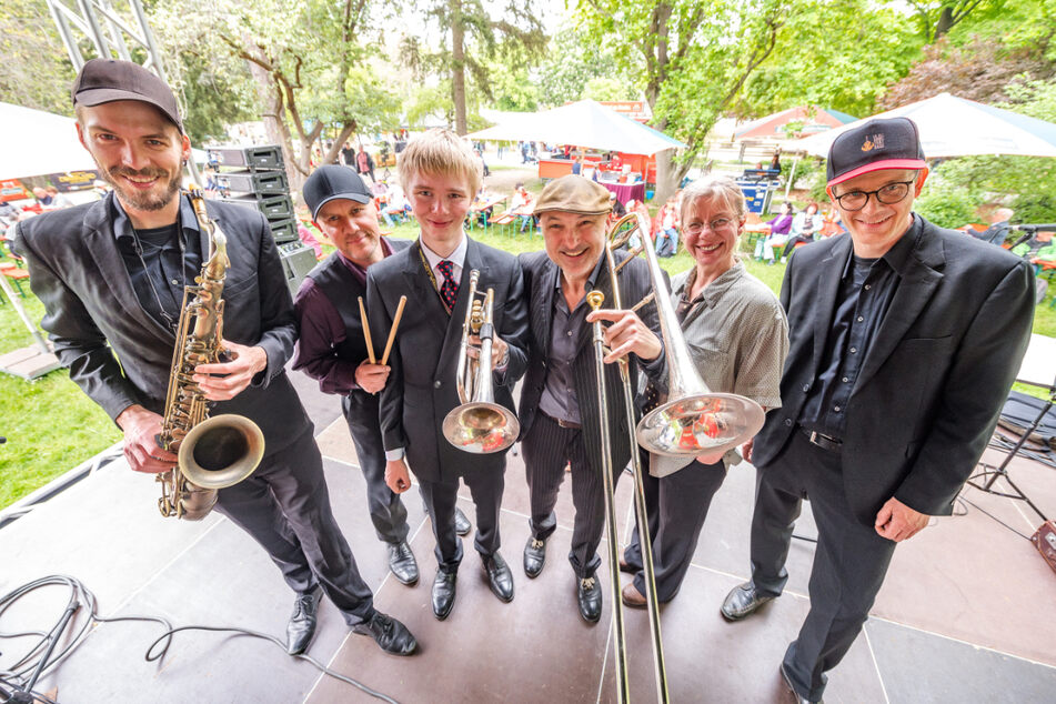 Auch "Micha Winklers Hot Jazz Band" stimmte auf die Festival-Woche ein.