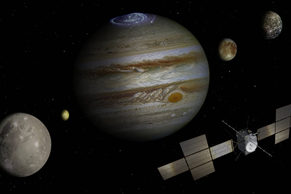 Hauptziele von "Juice" sind die Jupitermonde "Europa", "Kallisto" und vor allem "Ganymed".
