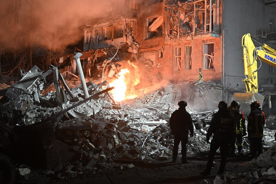 A Russian strike on a residential area in Kharkiv injured at least 19 people.