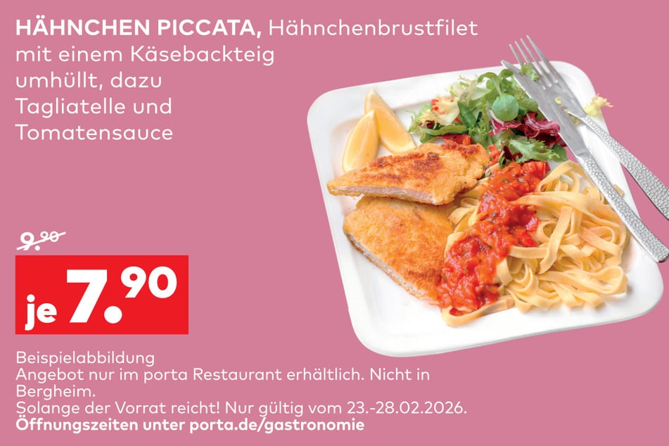 Wenn der Magen knurrt, findet Ihr in den porta Restaurants passende Leckereien.