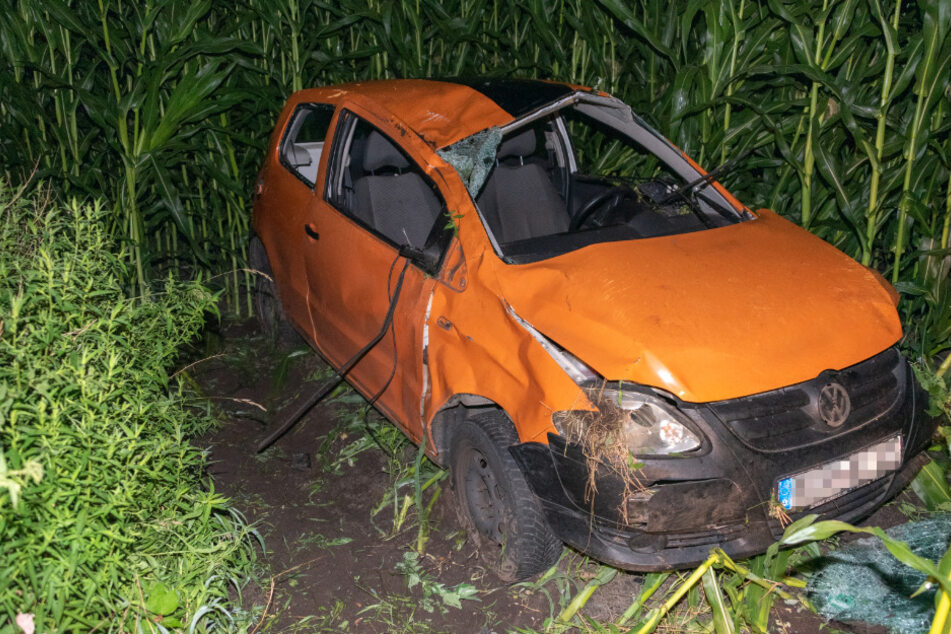 Der Wagen schleuderte in ein Maisfeld.