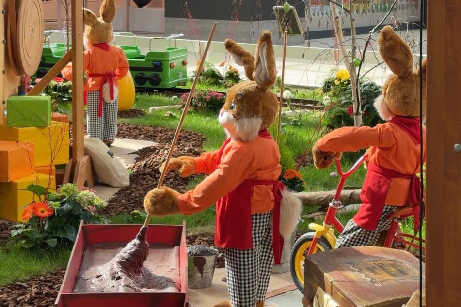 Die Ostererlebniswelt zeigt die Schokoladenfabrik der Osterhasen.