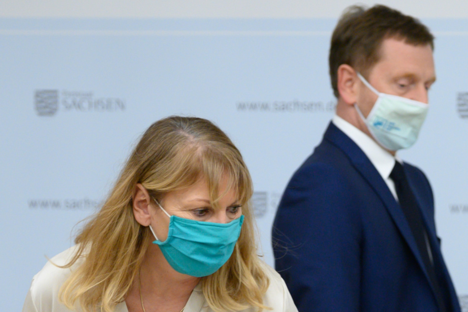 Gesundheitsministerin und Ministerpräsident: Petra Köpping (62, SPD) und Michael Kretschmer (45, CDU).