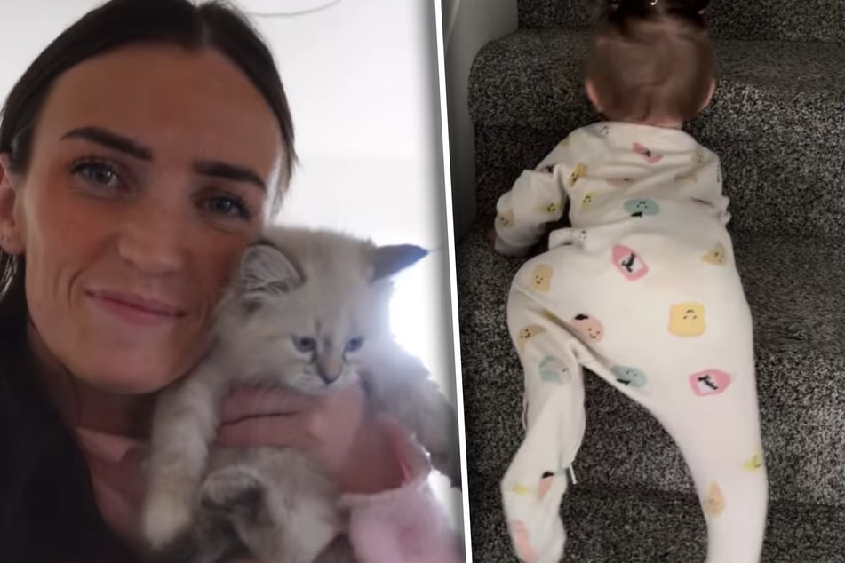 Steph Evans (27) freut sich neben ihrem Baby Lola nun ein weiteres Familienmitglied begrüßen zu dürfen: Katze Miso.