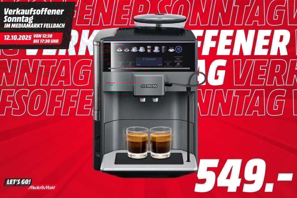 Siemens-Kaffeevollautomat für 549 Euro.