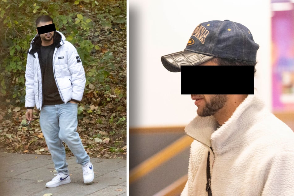 Wahid R. (24, l.) und Asad Z. (24) schweigen zu den Vorwürfen am Amtsgericht Dresden.