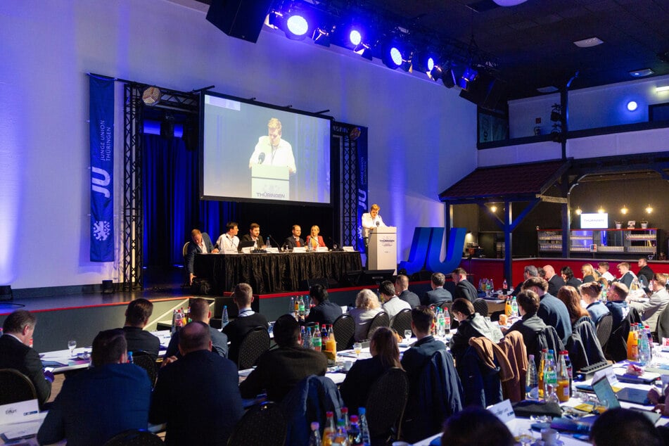 Insgesamt 79 JU-Mitfglieder aus Thüringen waren beim Landestag des CDU-Nachwuchses am Samstag in Sondershausen vor Ort.