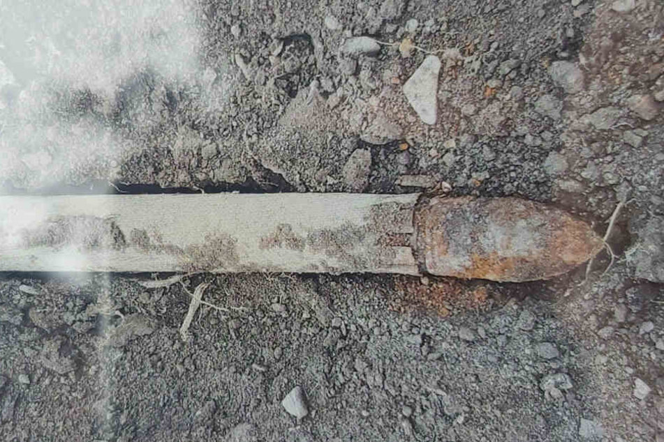 Eine der beiden gefundenen Bomben.