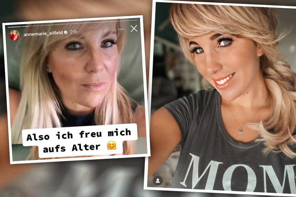 Rechts Annemarie Eilfeld (33), wie ihre Fans sie kennen. Links die Sängerin mit dem "Aged Filter". Auch sie selbst scheint mit dem Ergebnis ziemlich zufrieden.