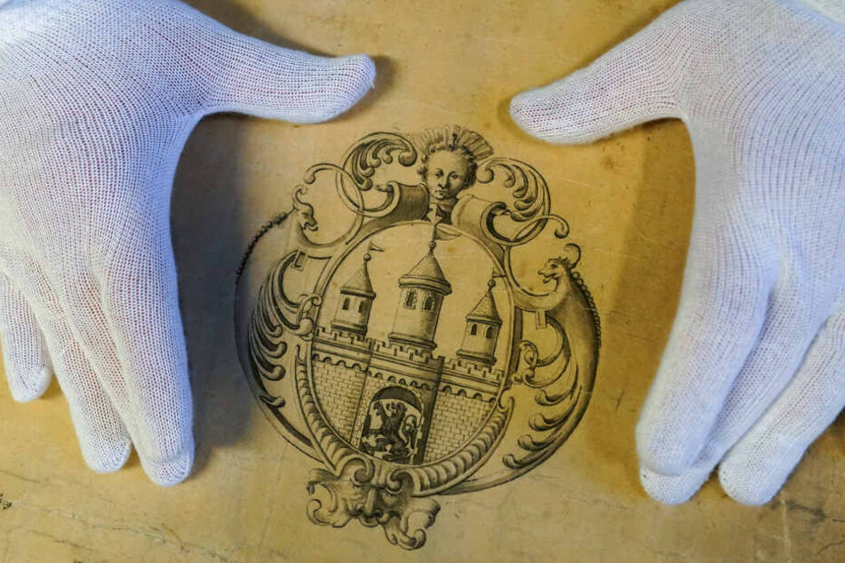 Die historische Landkarte zeigt Details des Freiberger Umlandes und wurde vom Markscheider Adam Schneider angefertigt.