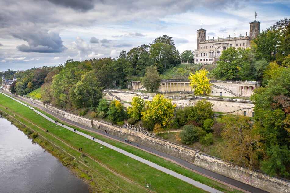 Imposant: Das Schloss Albrechtsberg in Dresden.