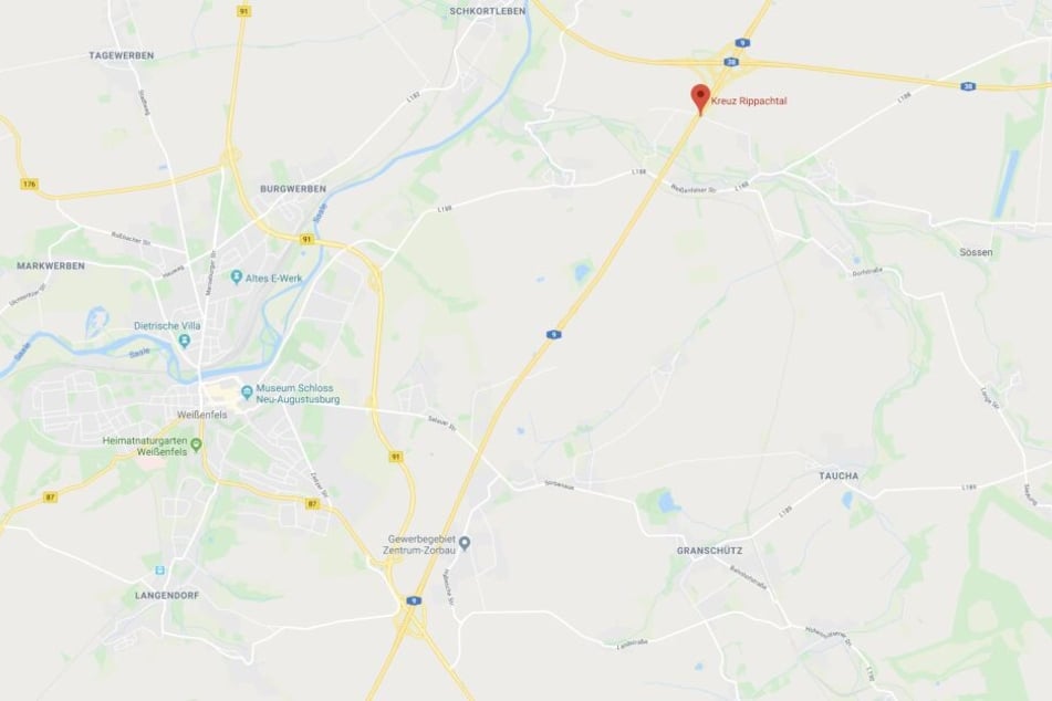 Der Unfall ereignete sich zwischen Weißenfels und dem Kreuz Rippachtal.
