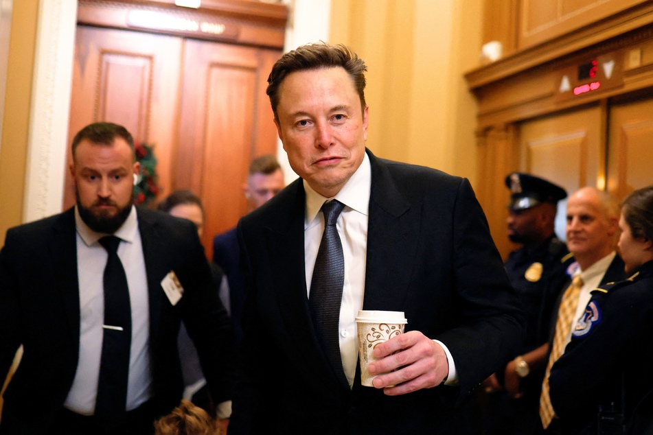 Elon Musk, Co-Chair of the newly announced Department of Government Efficiency (DOGE), arrives on Capitol Hill on December 05, 2024 in Washington, DC.