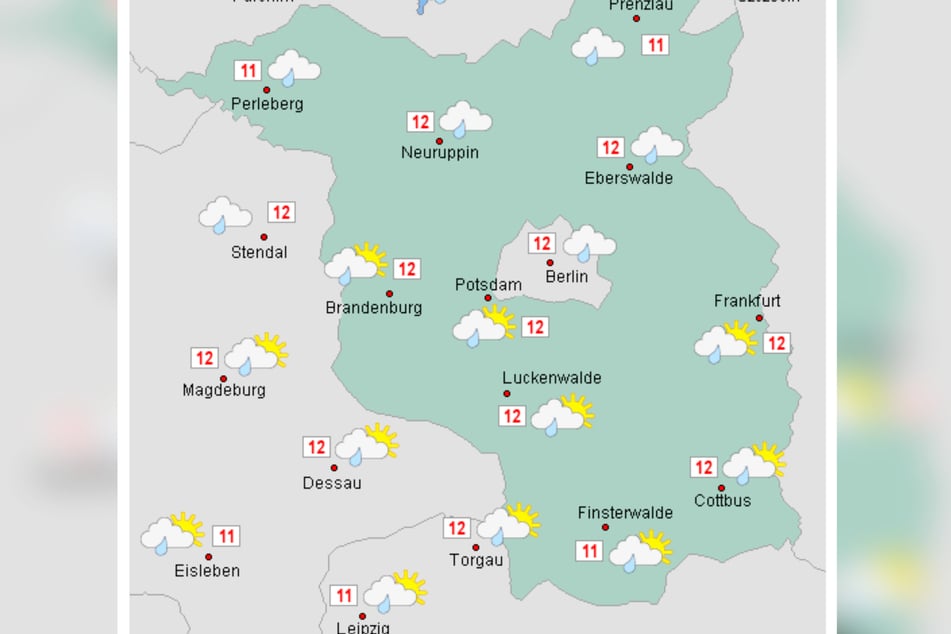 Am Freitag fällt in Berlin und Brandenburg bei Temperaturen um 12 Grad auch etwas Regen.