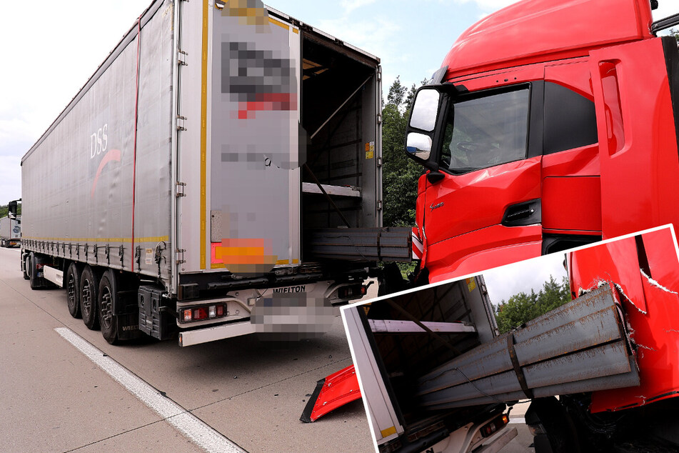 Unfall A4: Unfall auf A4: Lkw bremst, zwei weitere Trucks knallen hinten drauf
